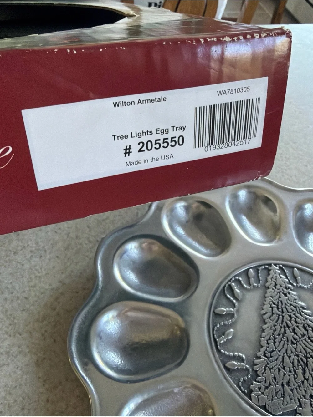 Wilton Armetale Pewter Holiday Tree Deviled Egg Server “tree light egg tray”